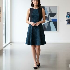 41 Hawthorn Black and Teal Midi Dress